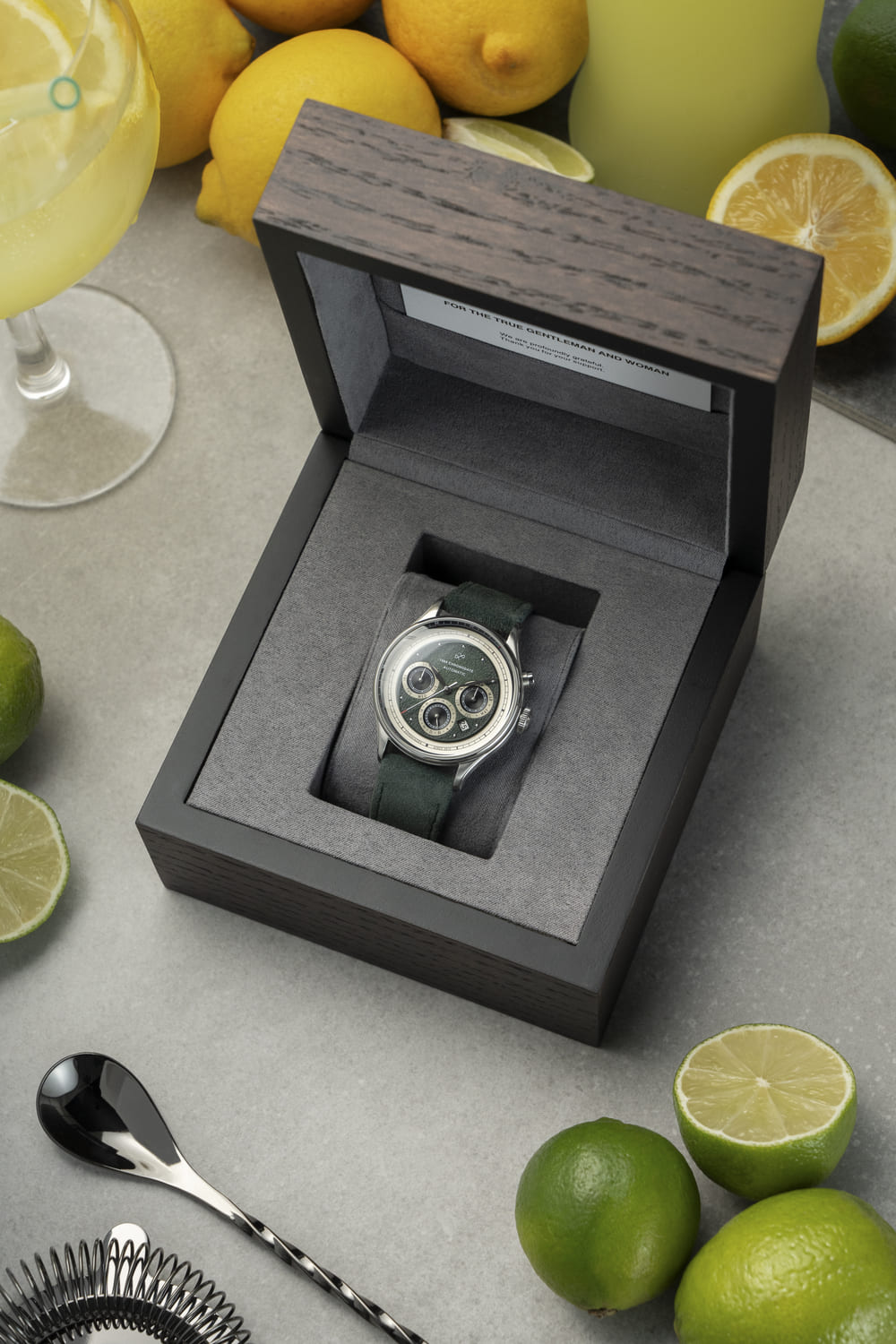 1564 Chronodate Automatic, Steel / Green