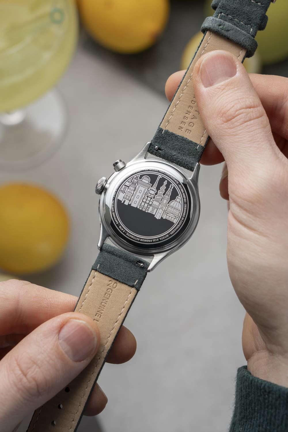 1564 Chronodate Automatic, Steel / Green