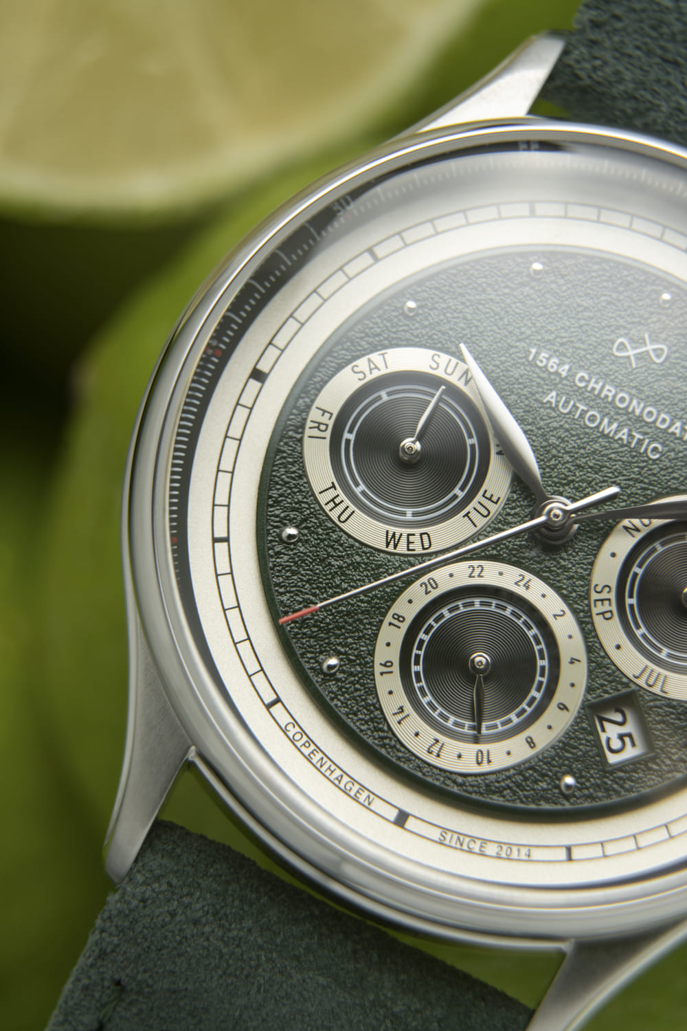 1564 Chronodate Automatic, Steel / Green