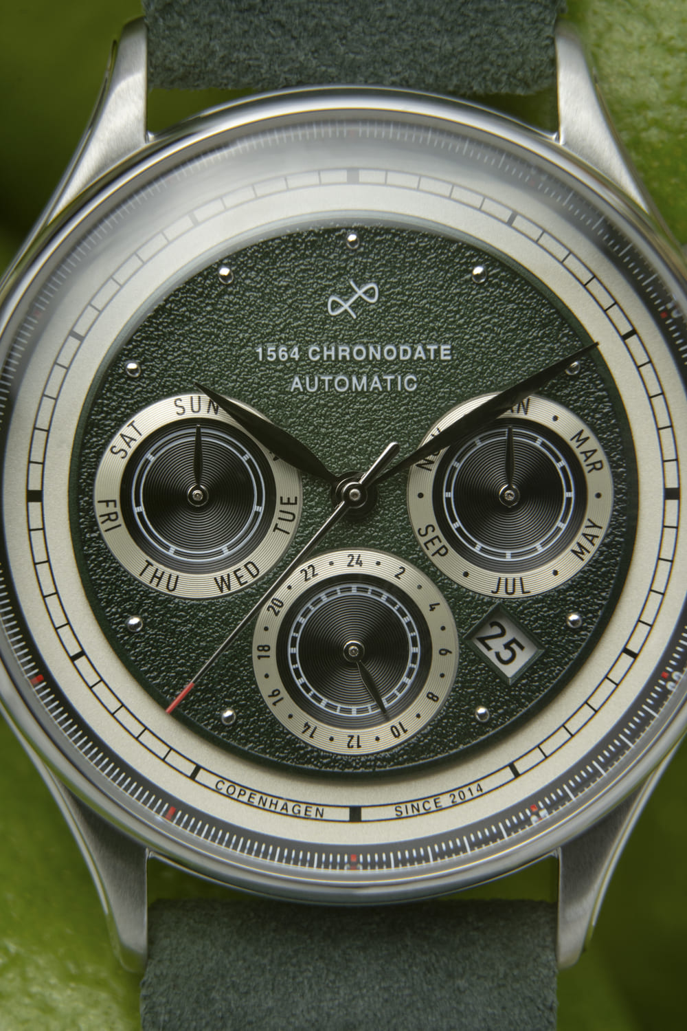 1564 Chronodate Automatic, Steel / Green