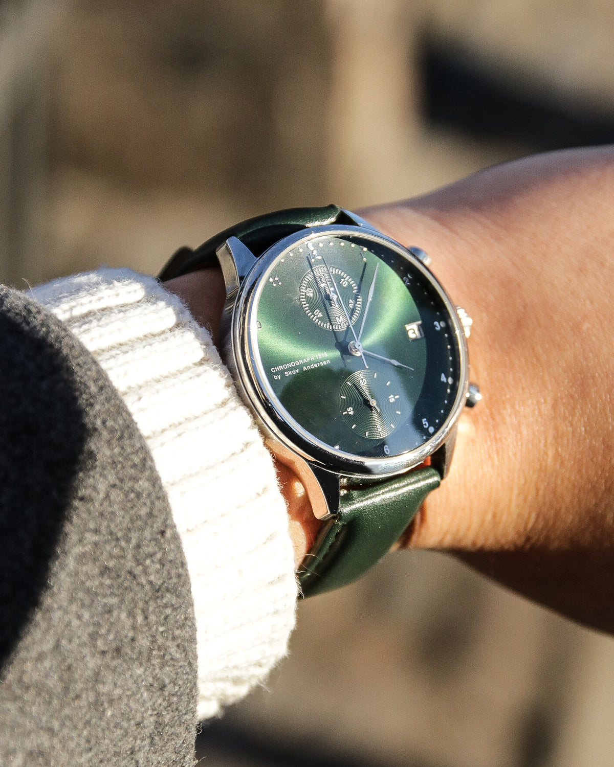 1815 Chronograph, Steel / Green Sunray