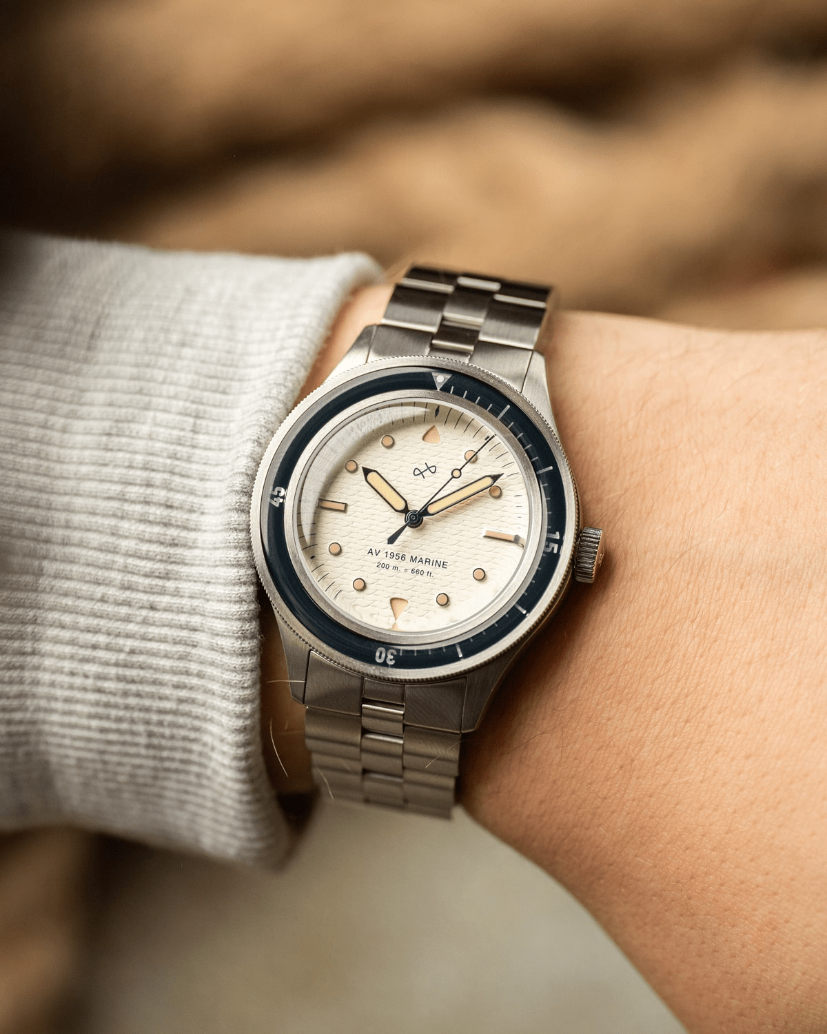 1956 Marine, Steel / Navy & Off White