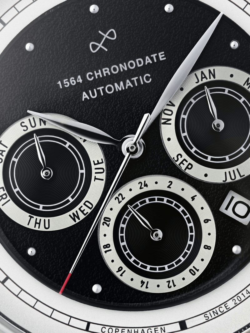 1564 Chronodate Automatic, Steel / Black