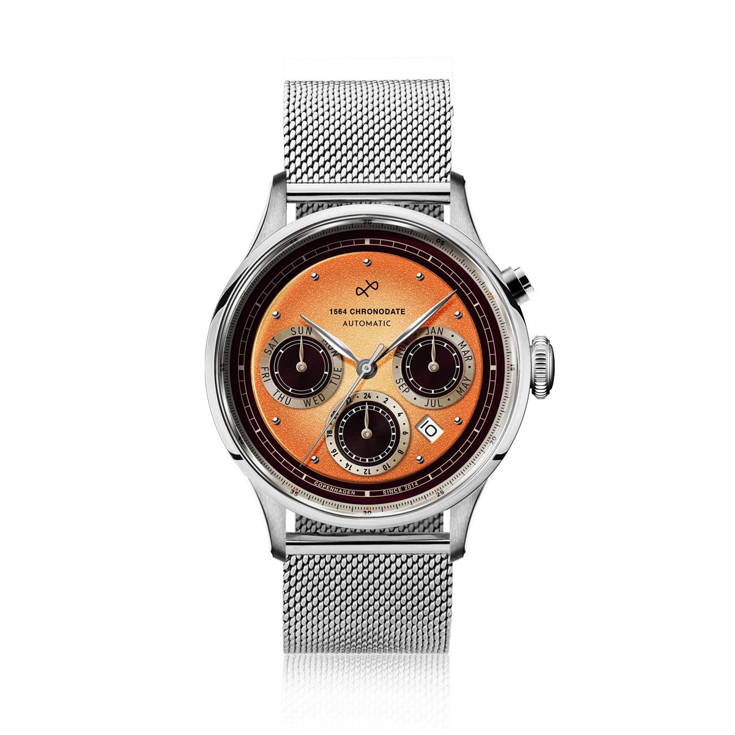 1564 Chronodate Automatic, Steel / Negroni