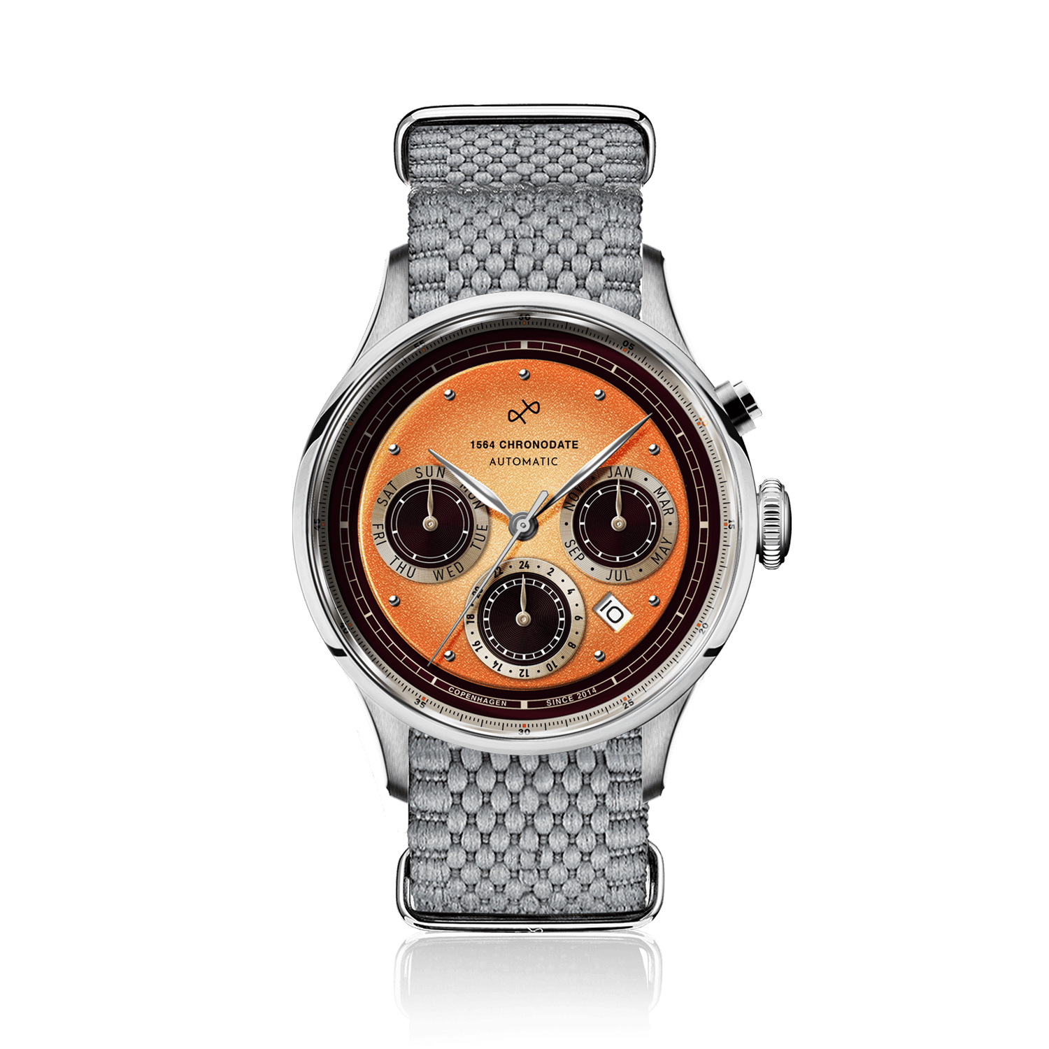 1564 Chronodate Automatic, Steel / Negroni
