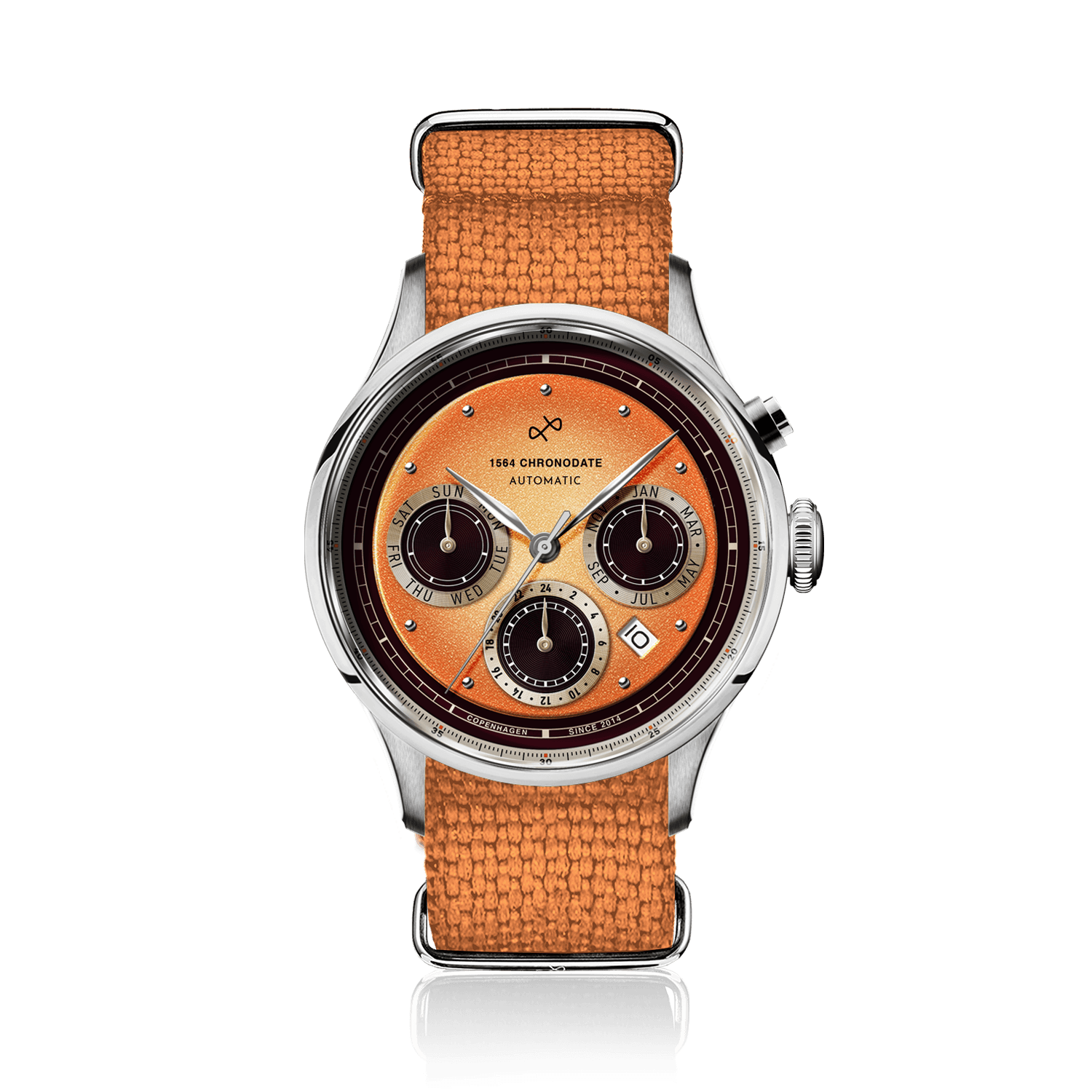 1564 Chronodate Automatic, Steel / Negroni