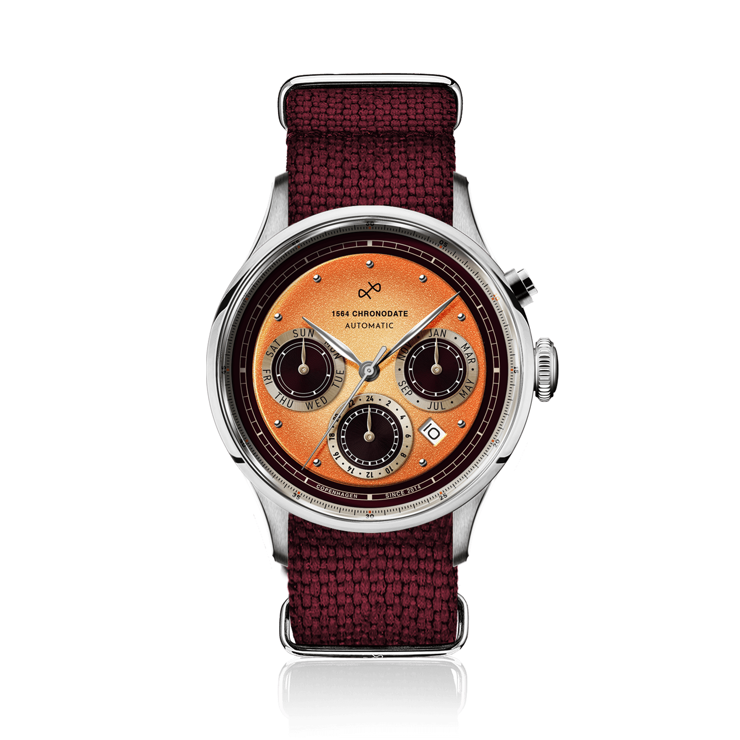 1564 Chronodate Automatic, Steel / Negroni