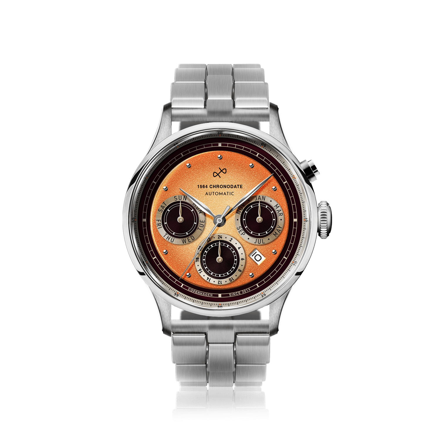 1564 Chronodate Automatic, Steel / Negroni