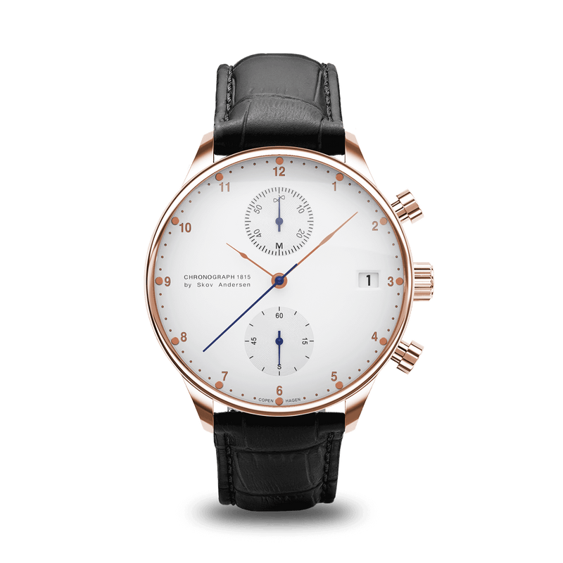 1815 Chronograph, Rose Gold / White