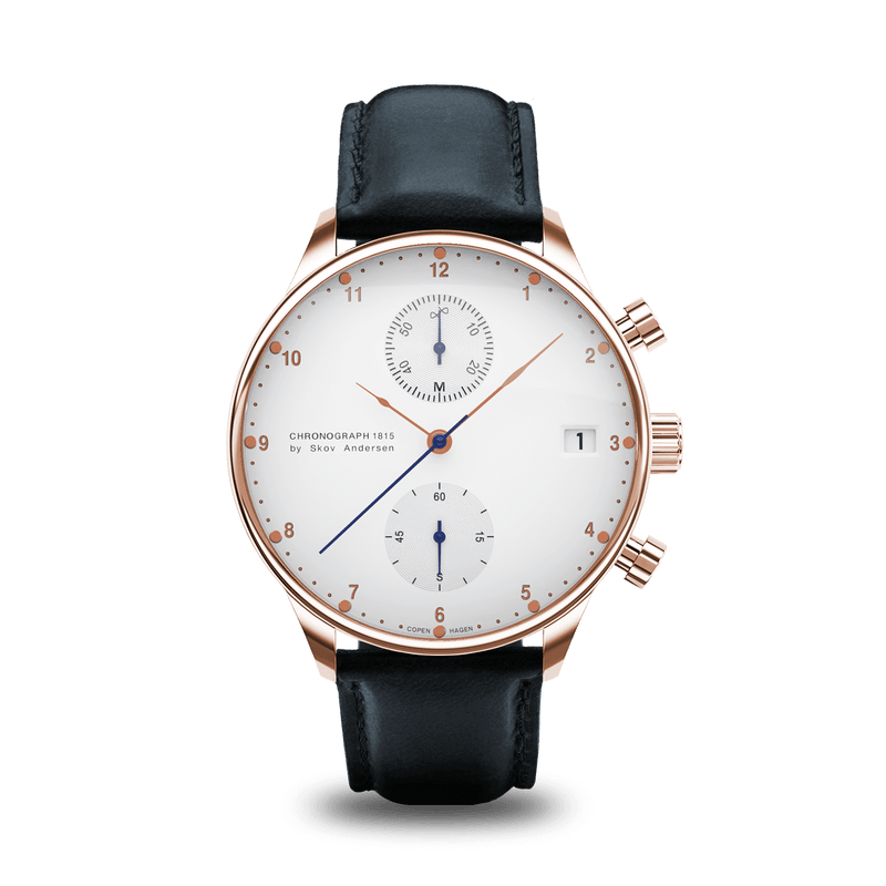 1815 Chronograph, Rose Gold / White