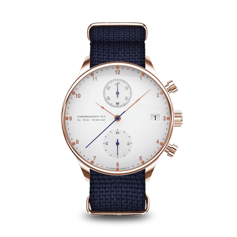 1815 Chronograph, Rose Gold / White