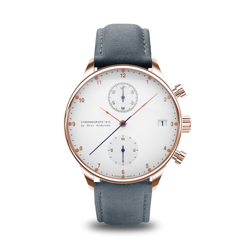 1815 Chronograph, Rose Gold / White