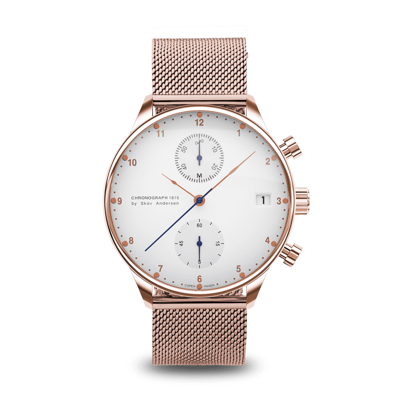 1815 Chronograph, Rose Gold / White