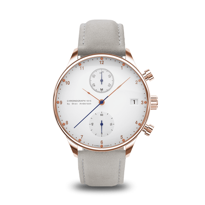 1815 Chronograph, Rose Gold / White