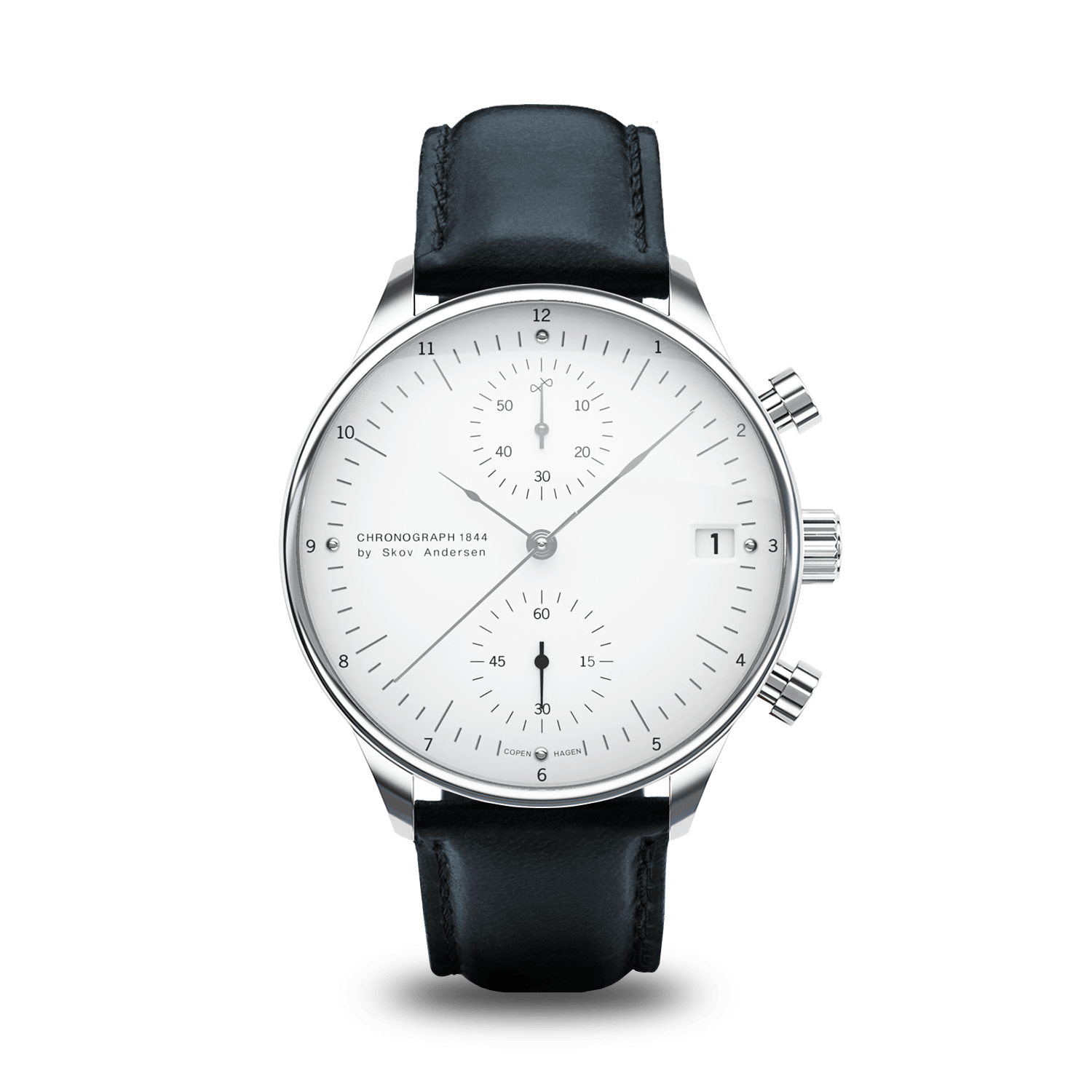 1844 Chronograph, Steel / White | Free engraving | Free shipping