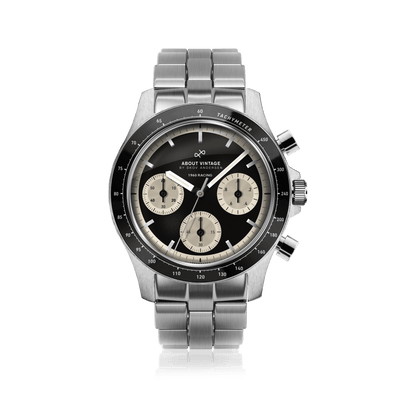 1960 Racing Chronograph, Steel / Black & Off White