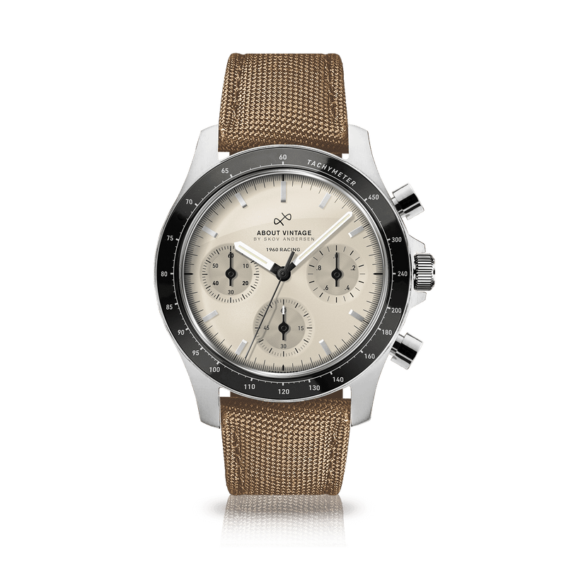 1960 Racing Chronograph, Steel / Off White