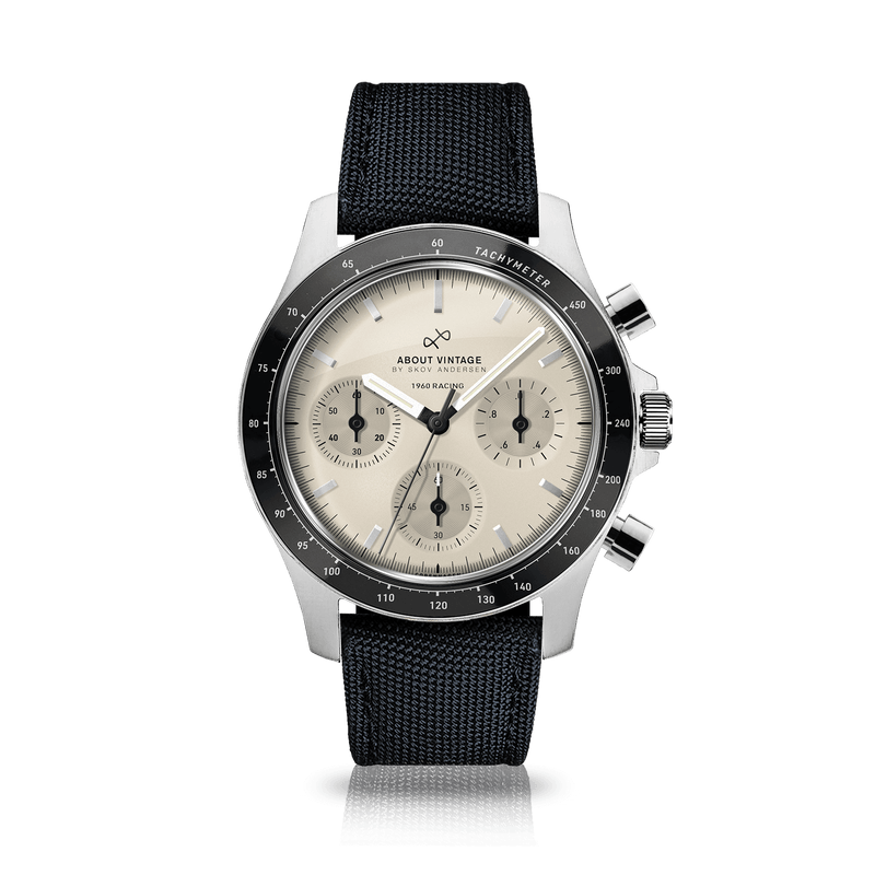 1960 Racing Chronograph, Steel / Off White