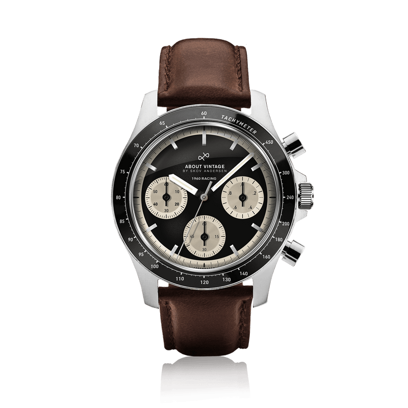 1960 Racing Chronograph, Steel / Black & Off White