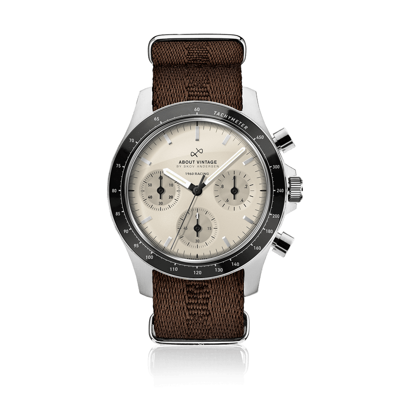 1960 Racing Chronograph, Steel / Off White