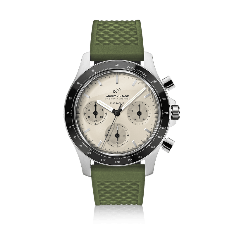 1960 Racing Chronograph, Steel / Off White