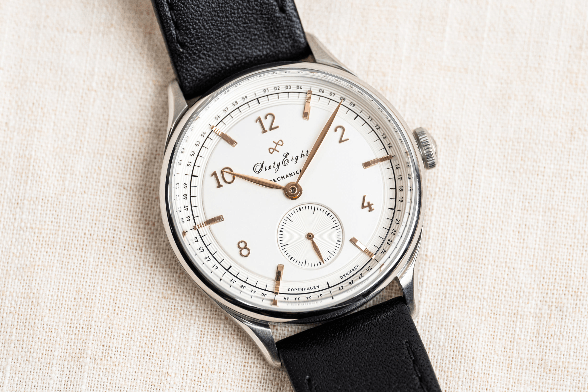 1968 Mechanical (Hand-Wound), Steel / White & Rose Gold