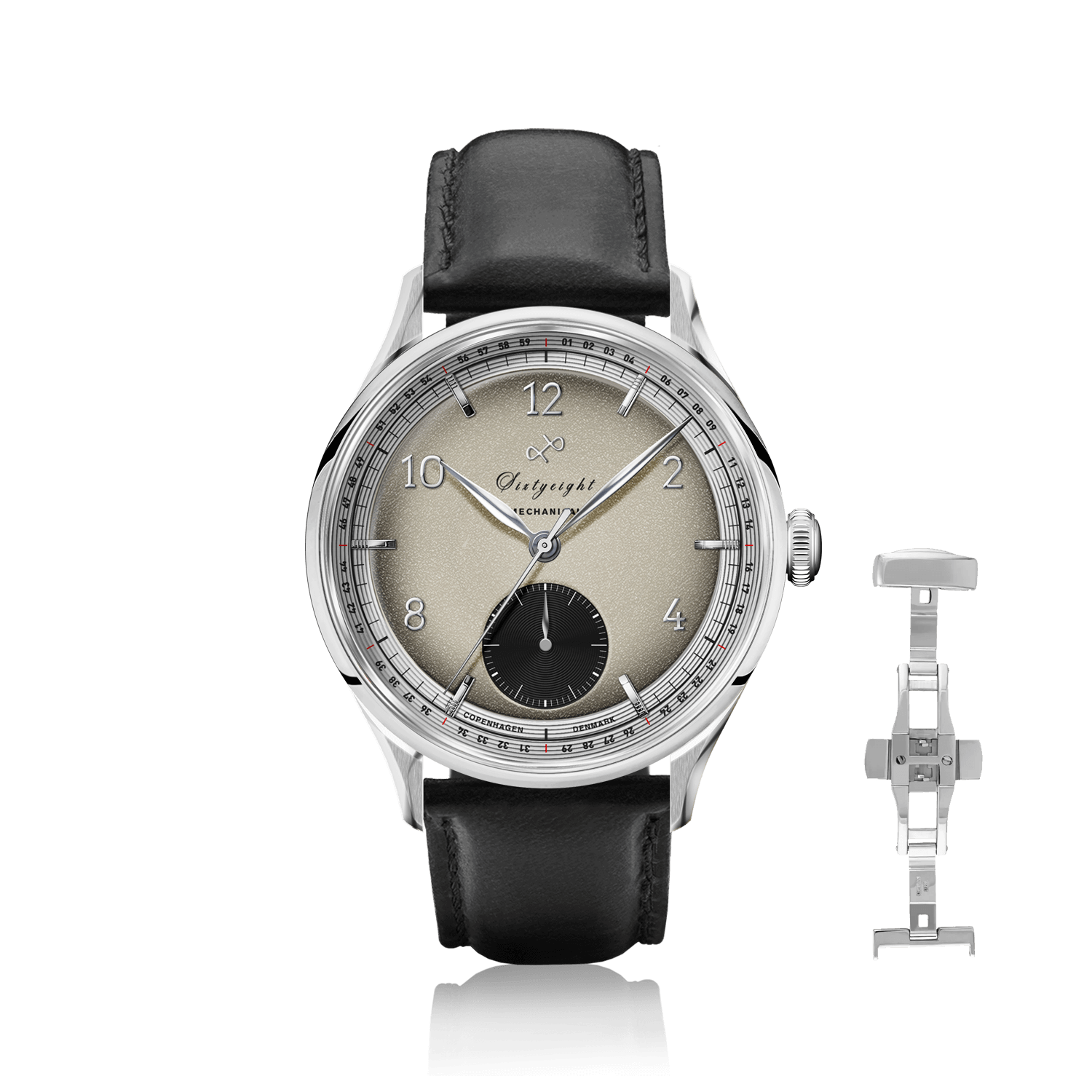 1968 Mechanical (Hand-Wound), Steel / Sand & Black