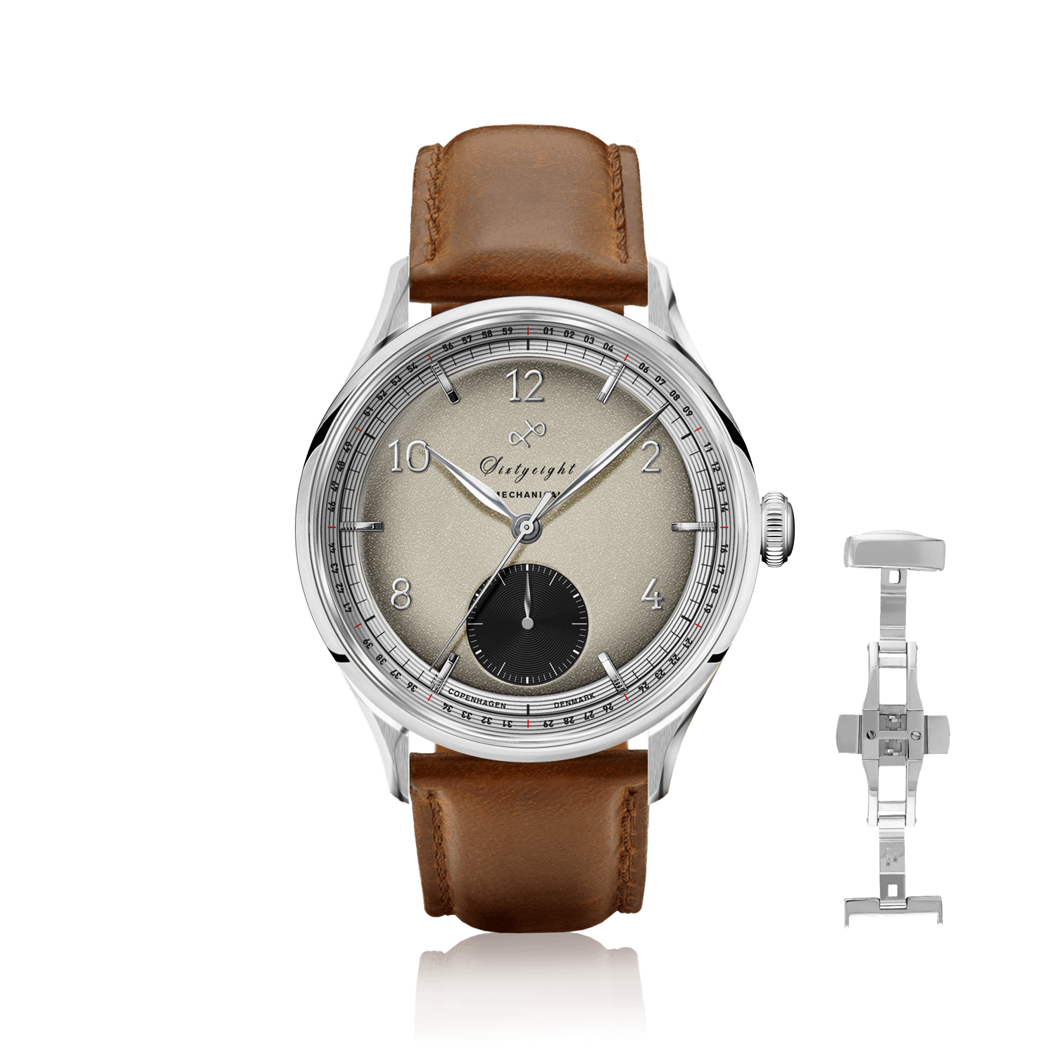 1968 Mechanical (Hand-Wound), Steel / Sand & Black