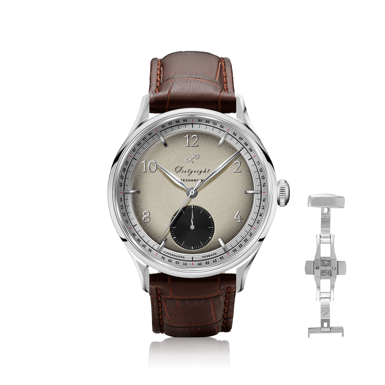 1968 Mechanical (Hand-Wound), Steel / Sand & Black