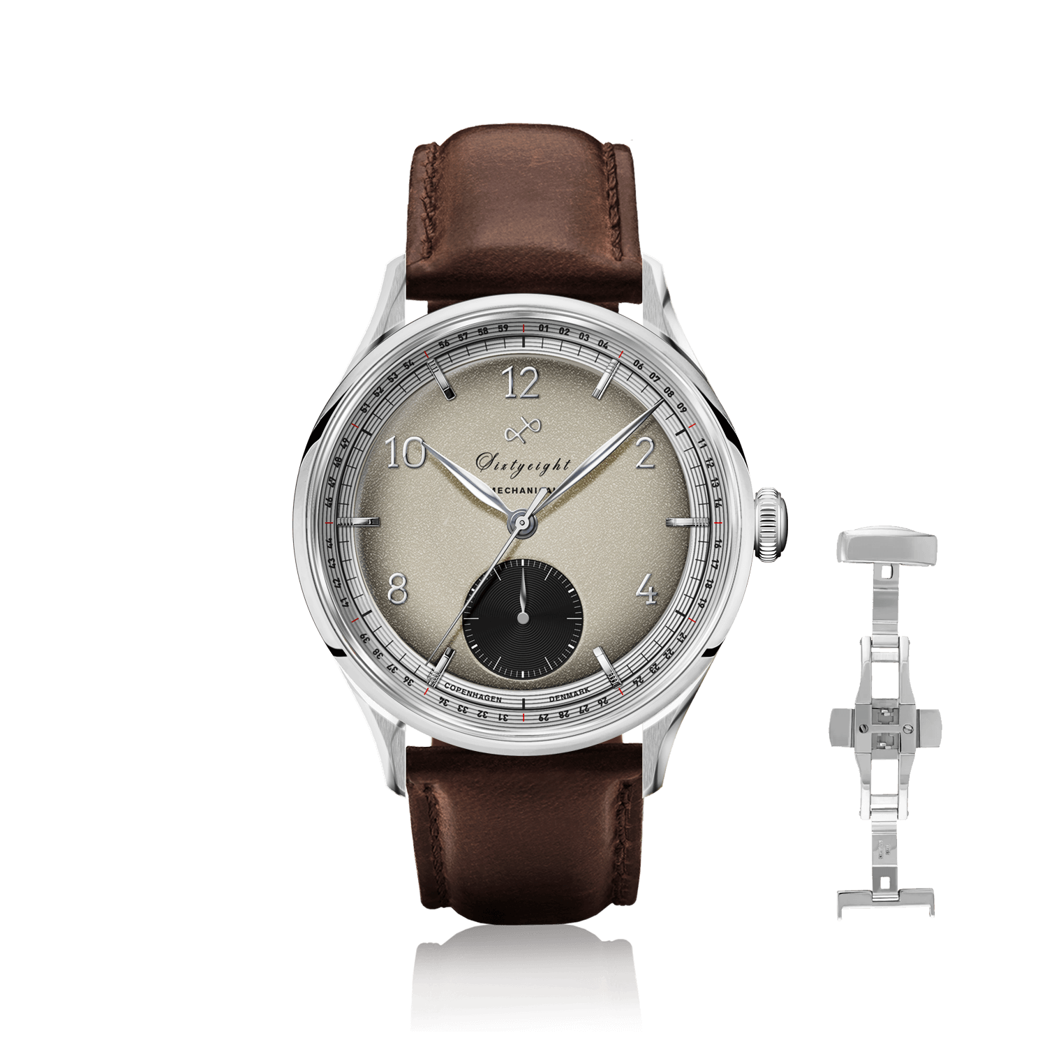 1968 Mechanical (Hand-Wound), Steel / Sand & Black