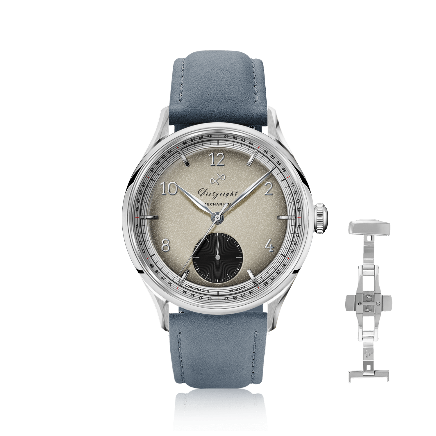 1968 Mechanical (Hand-Wound), Steel / Sand & Black