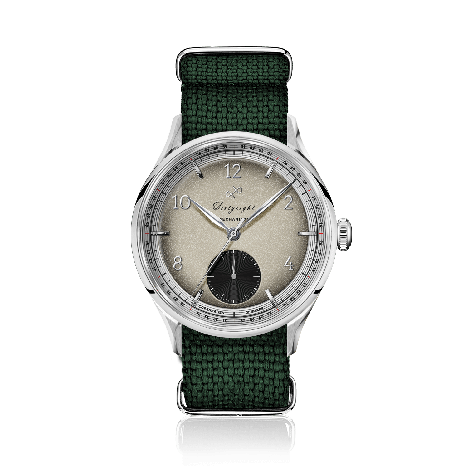 1968 Mechanical (Hand-Wound), Steel / Sand & Black