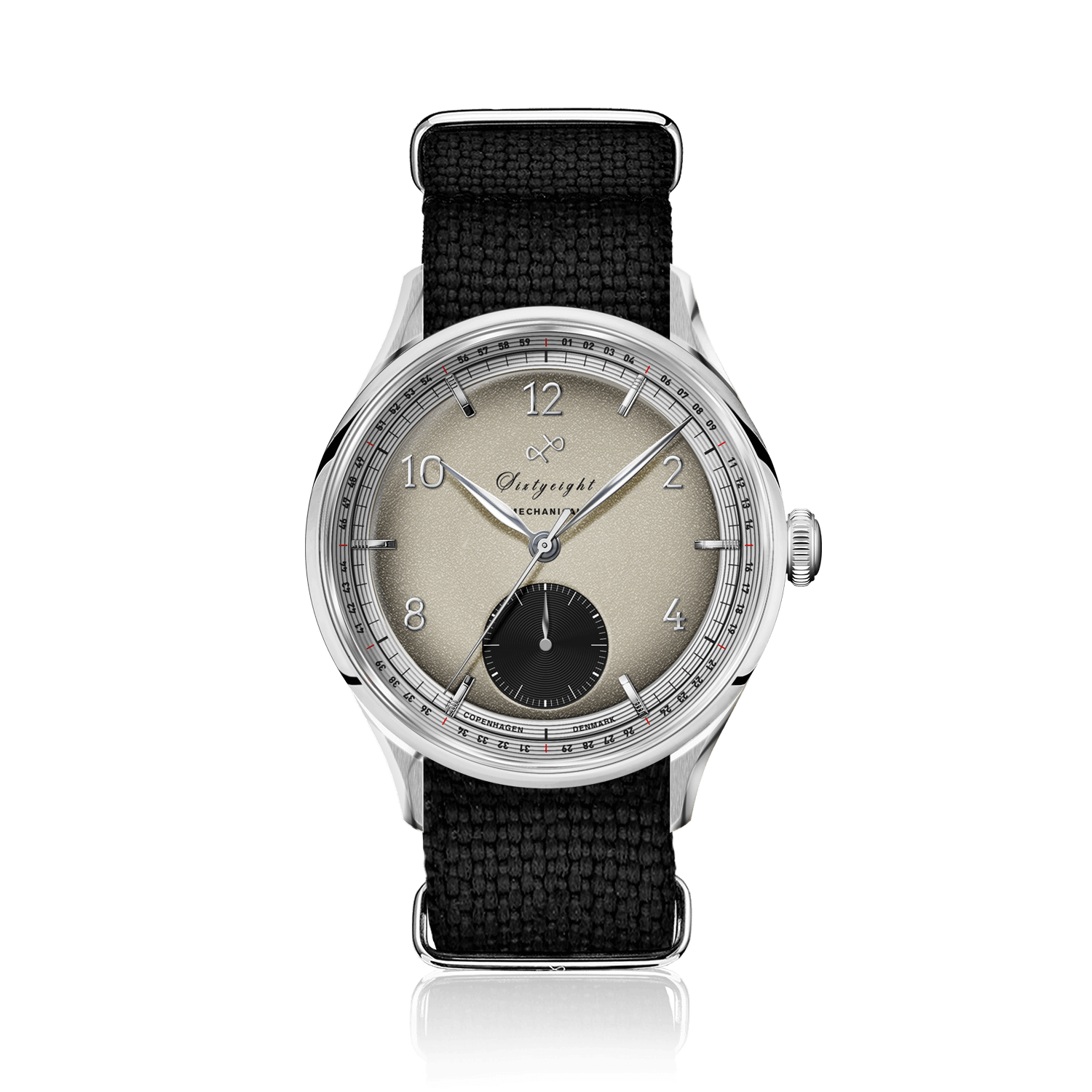 1968 Mechanical (Hand-Wound), Steel / Sand & Black