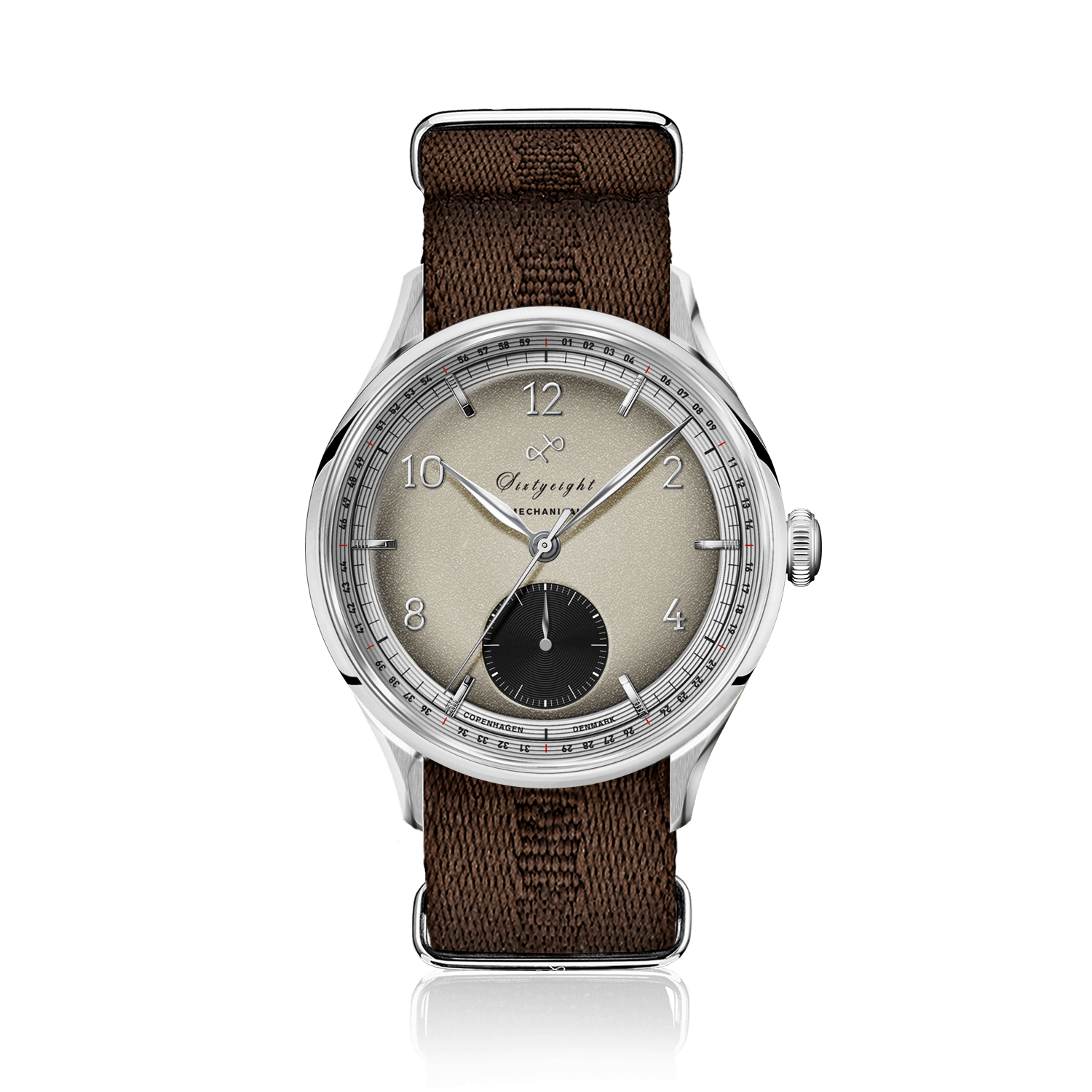 1968 Mechanical (Hand-Wound), Steel / Sand & Black