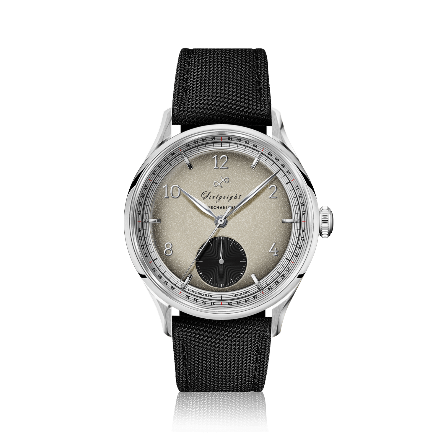 1968 Mechanical (Hand-Wound), Steel / Sand & Black