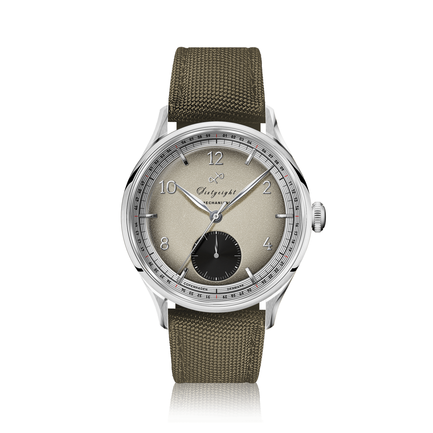1968 Mechanical (Hand-Wound), Steel / Sand & Black