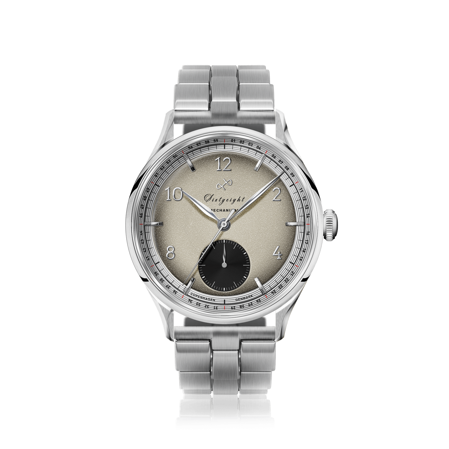 1968 Mechanical (Hand-Wound), Steel / Sand & Black