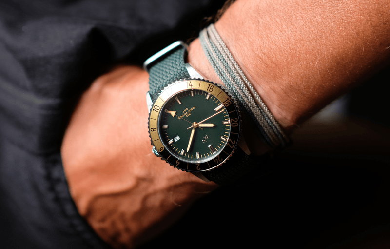 1970 Haagen GMT Automatic, Steel / Green  - Swiss Made