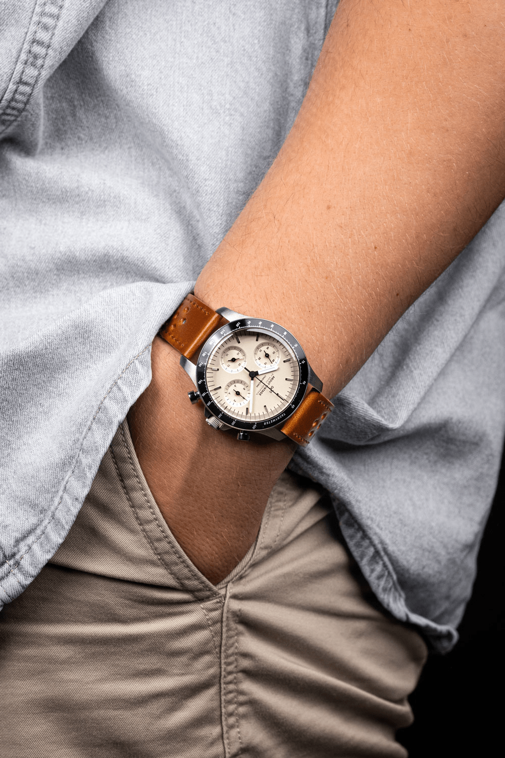 1960 Racing Chronograph, Steel / Off White