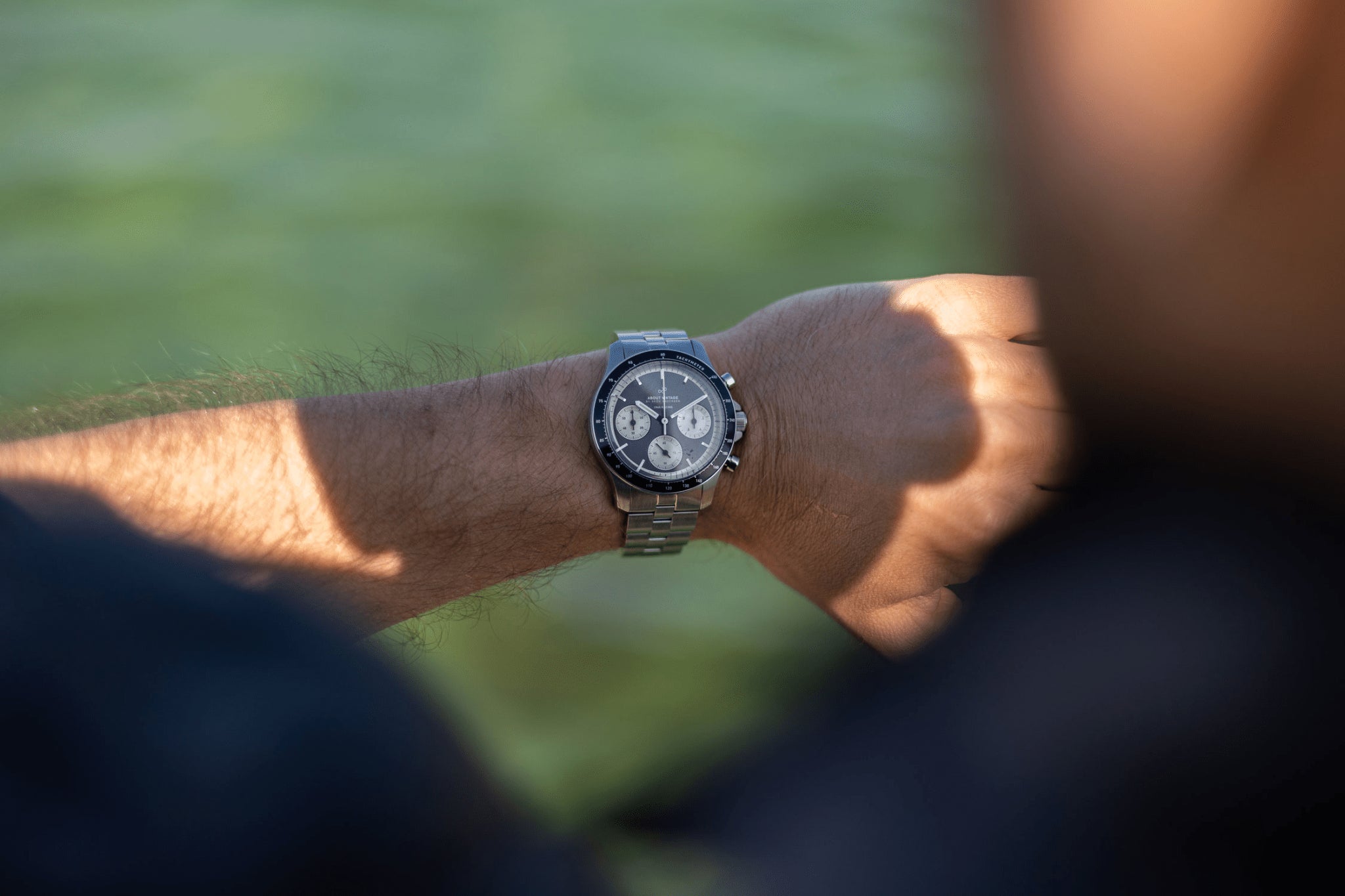 1960 Racing Chronograph, Steel / Black & Off White