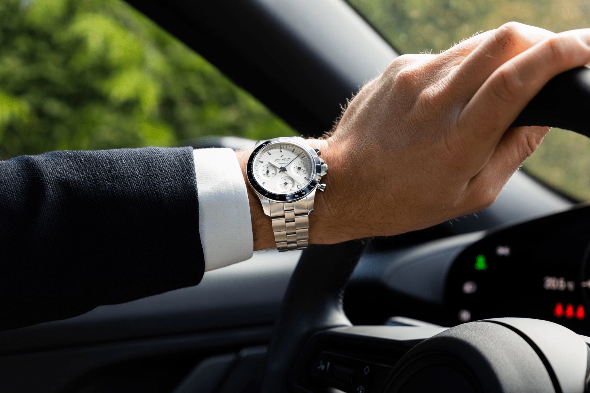 1960 Racing Chronograph, Steel / Off White