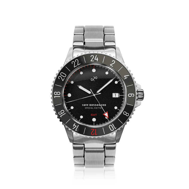 1899 Rossonero GMT, Steel / Black