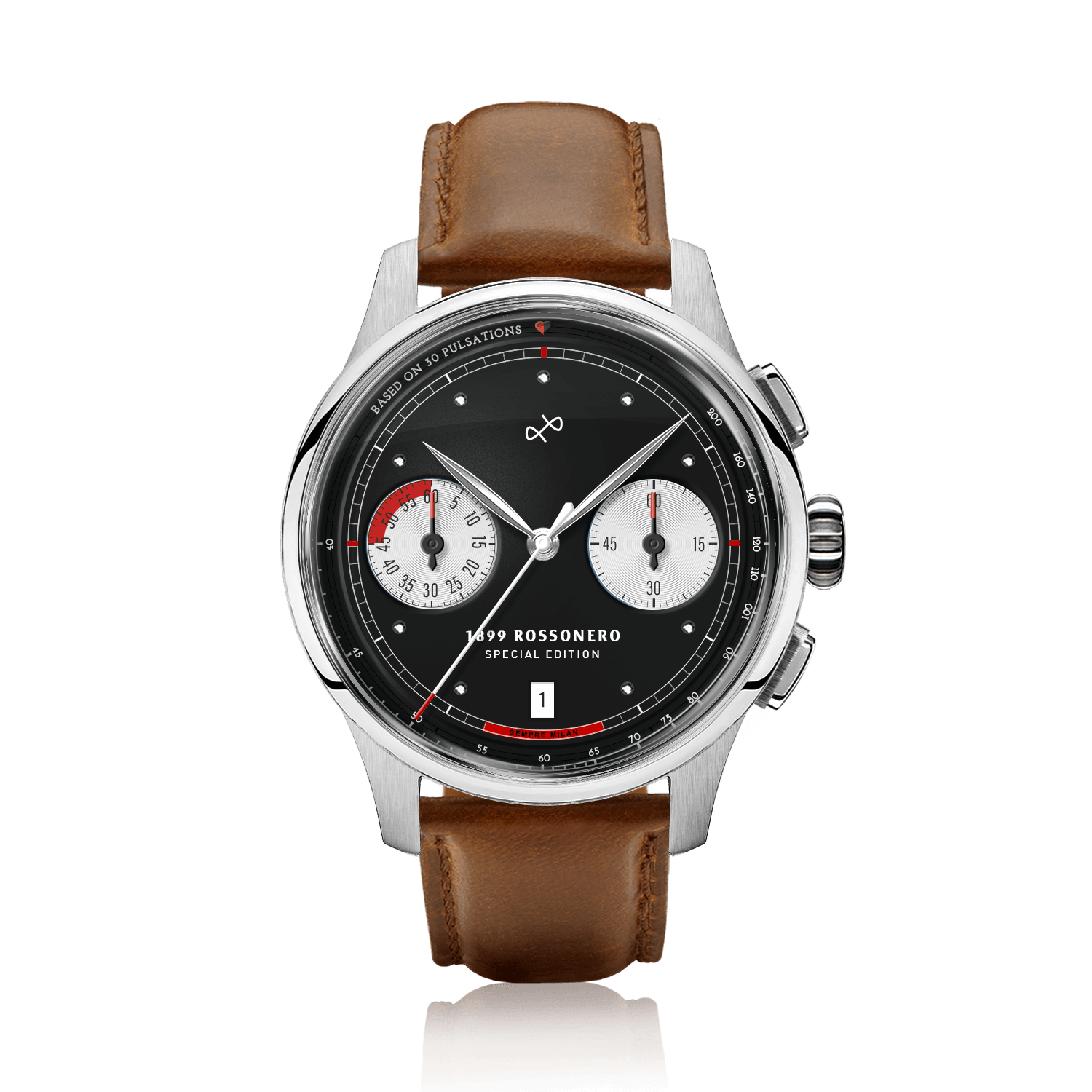 1899 Rossonero Chronograph, Steel / Black