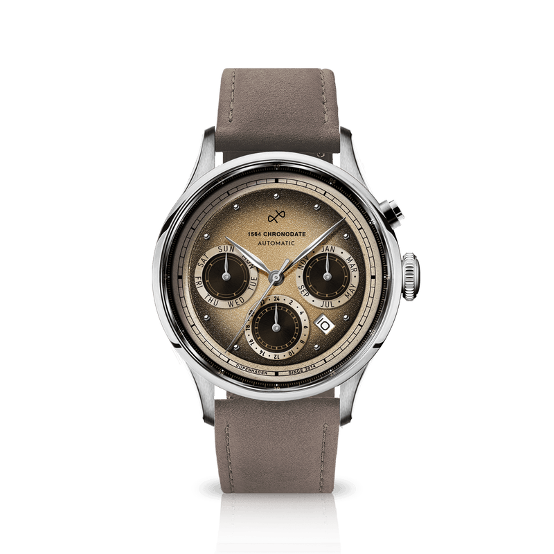 1564 Chronodate Automatic, Steel / Espresso Martini