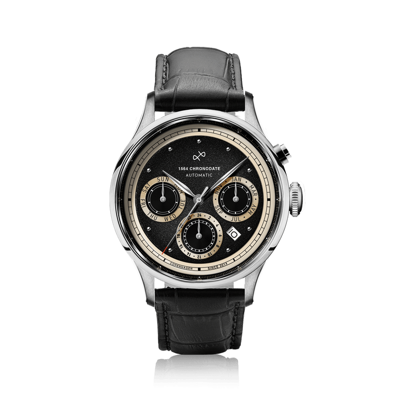 1564 Chronodate Automatic, Steel / Black