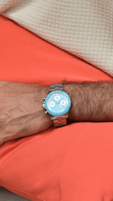 1960 Racing Chronograph, Steel / Tropical Blue