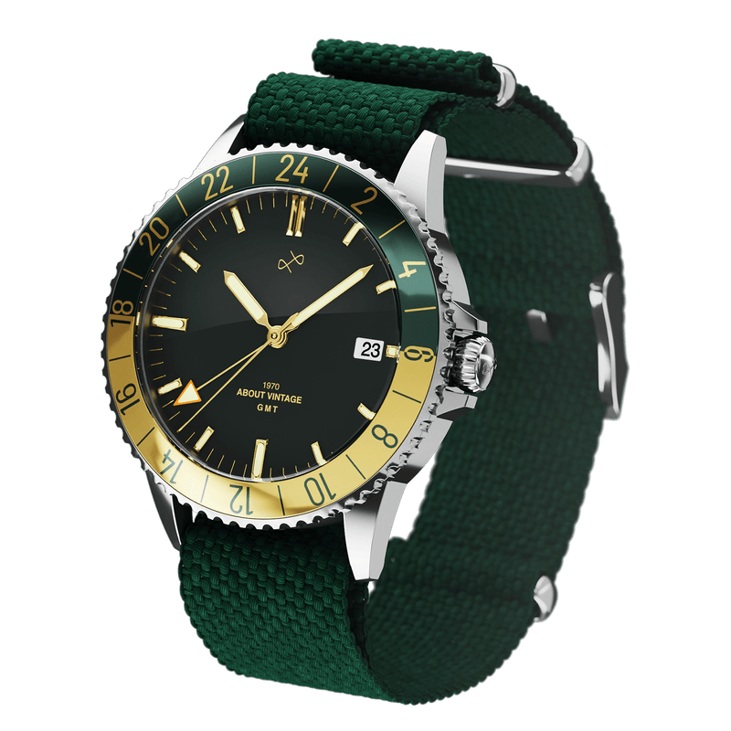 1970 Haagen GMT Automatic, Steel / Green  - Swiss Made