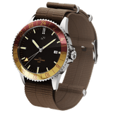 1970 Haagen GMT Automatic, Steel / Burgundy - Swiss Made