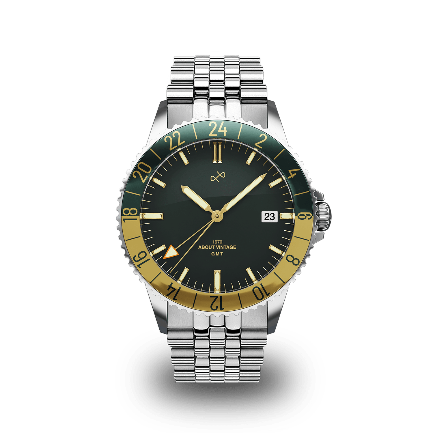 1970 Haagen GMT Automatic, Steel / Green  - Swiss Made