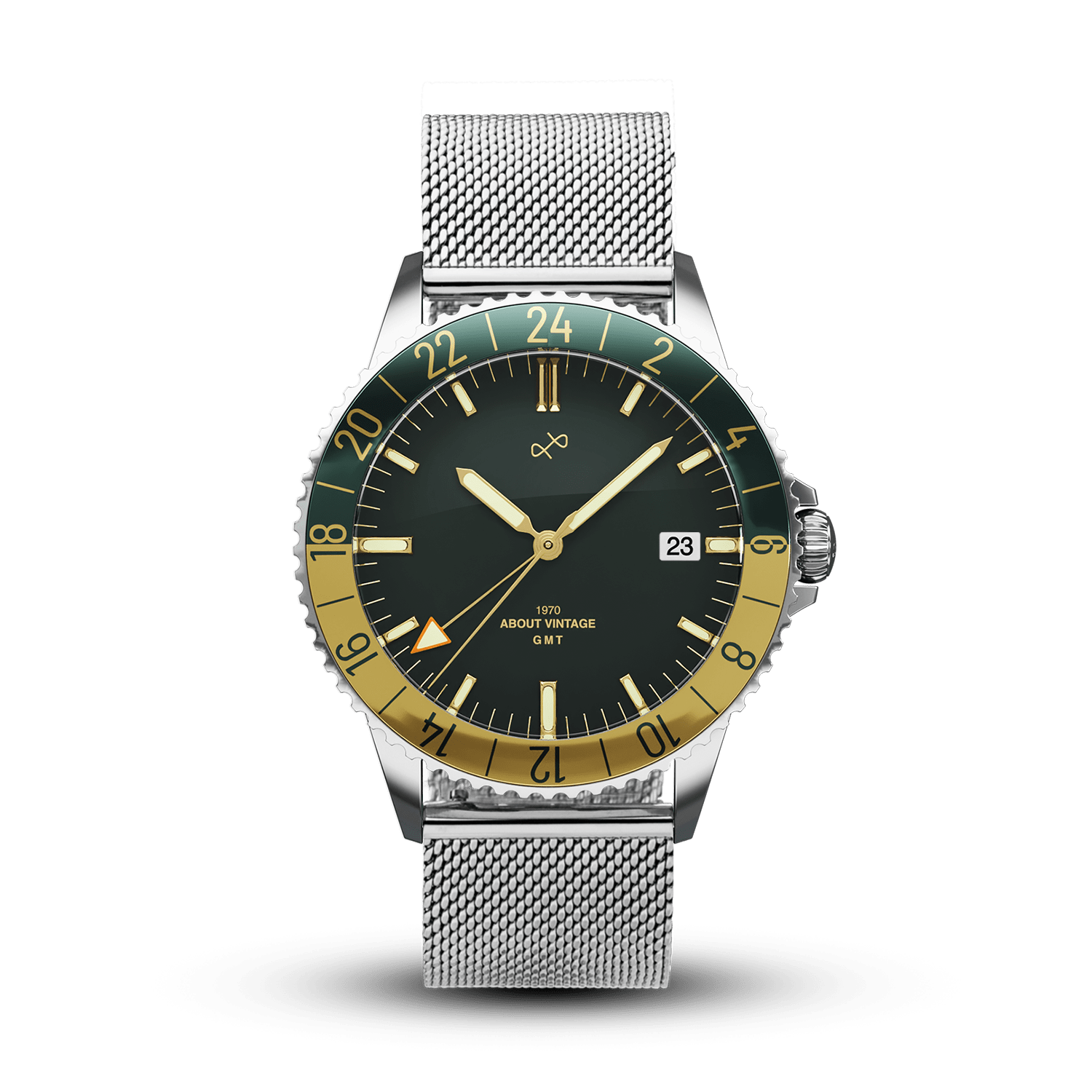 1970 Haagen GMT Automatic, Steel / Green  - Swiss Made